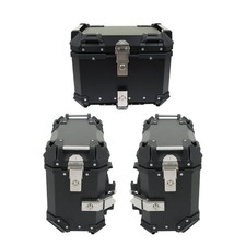 Aluminum Motorcycle 36L Side Case Hard Saddlebag + 45L Top Case Tail Box Luggage picture