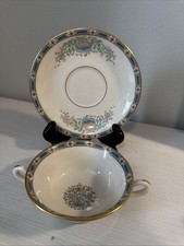 Lenox Mystic Footed Cream Soup Bowl & Saucer Set picture