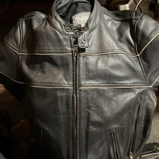VTG Wilsons Leather Motorcycle Jacket Men’s M Cafe Racer Quilted Liner Heavy picture