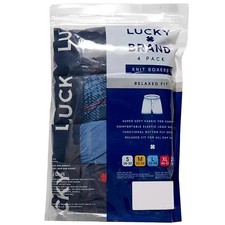 Men's Lucky Brand Men's 4-Pack Knit Boxers XL picture
