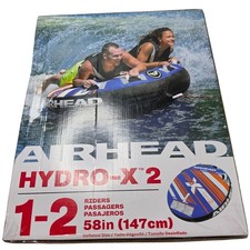 Airhead Hydro-X 2 Towable Tube 1-2 Rider 58in Inflatable Lake Boat Water Sports picture