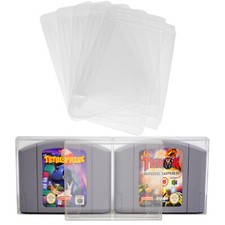 25PC Clear Box Sleeves Case For N64 CARTRIDGE PROTECTORS Sides Open Nintendo 64 picture