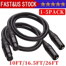Premium XLR Male to Female All Sizes Microphone Cable Balanced 3 Pin Pro Grade picture