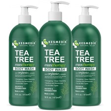 Kesmedik Tea Tree Body Wash, Holistic Antifungal & Antibacterial Body Wash - 3PK picture