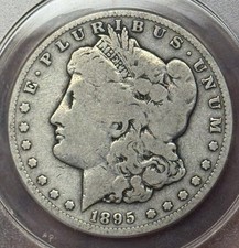 1895-S Morgan Silver Dollar VG08 ANACS - Key Date 1895 S VG8 Nice Coin picture