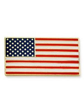 PinMart's Small Rectangle American Flag Lapel Pin with 50 Stars and 13 Stripes picture