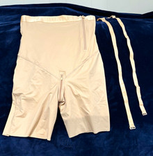 Shapellx High-Waisted Beige Shapewear Shorts L Zipper Adjustable Strap picture