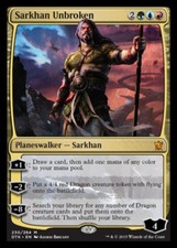 MTG Sarkhan Unbroken, Light Play, English Dragons of Tarkir picture