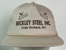 Vintage Snapback Baseball Hat Cap Beckley Steel Inc Crab Orchard West Virginia picture