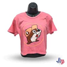 Buc-ee's Giant Logo Women's Light Pink Crop Top Short Sleeve T-shirt picture