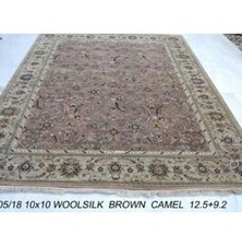 Fascinating 9x12 Handmade Silk Flower Antique Look Rug PIX-805-18 picture