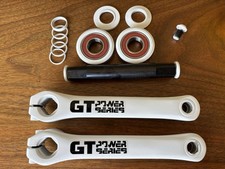 BMX NEW WHITE GT POWER SERIES CRANK 175mm ARMS SPINDLE 22mm BB CRANKS crankset picture