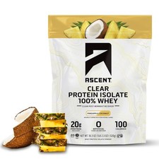 5/27 Ascent 100% Clear Whey Protein Powder Pineapple Coconut, 20 Servings picture