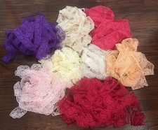 Huge Lace Lot Sewing Craft Vintage 300+ Yards Bulk Various Colors Never Used Lot picture
