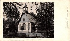 Vintage Postcard 1901-1907 Baptist Church, Quinton, New Jersey (NJ) picture