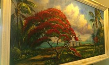 Very Large ROYAL POINCIANA Florida Original oil painting 52