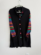 VINTAGE Bob Mackie Wearable Art Black Long Cardigan NWT picture