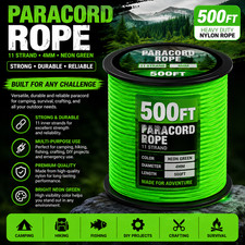 Paracord Rope 750 - Parachute Para Cord 4Mm 11 Strand Spool Rope Utility Nylon S picture