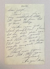 RARE Suzan Ball Tragic Actress Signed Full Handwritten Letter And 1956 Booklet. picture