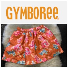 NWT Gymboree Girls Occasion Floral Metallic Orange Skirt Size 10/12 $44 NEW picture