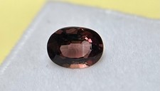 1.38 Ct Natural Pink Tourmaline Gemstone 6x8mm Oval Cut w/ Certificate & Jar picture