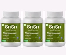 Sri Sri Tattva Shankapushpi 60 Tablets 500mg (Pack of 3) Herbal Shankhapushpi picture
