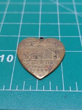 Antique Schwaab S&S Co 1908 200th Anniversary Annapolis MD Heart Shaped Medal picture
