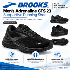 Brooks Adrenaline GTS 23 Black Ebony-Multiple sizes picture