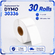 30Rolls 1''x2-1/8'' Small Multipurpose 500 Labels 30336 For Dymo Labelwriter 450 picture