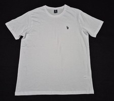 US POLO ASSN Mens Crewneck  Casual Classic Short Sleeve Tee 100 % Cotton White picture