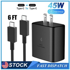 45w Type USB-C Super Fast Wall Charger +6FT Cable For Samsung Galaxy S23 S22 S21 picture