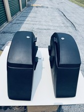 Viking Bags Locking Hard Saddlebags Pair Black Motorcycle Luggage picture