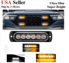 4/10X 6 LED Emergency Hazard Warning Off-Road Strobe Beacon Ultra Slim Light Bar picture