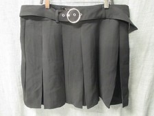 GUESS Pamela Belted Pleated Skirt Black | Women's Size XL picture
