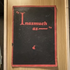 Inasmuch As Chaddock Boys School Yearbook Quincy IL 1927 Hardcover Illus picture