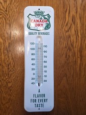 Vintage Original Canada Dry Soda Advertising Thermometer Sign picture