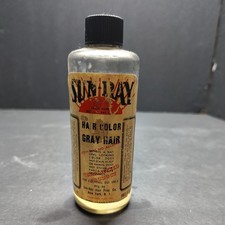 VTG Sun-Ray Hair Color Bottle & Lid 1940s-50s picture