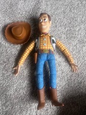 Vintage 1996 Thinkway Toy Story Woody Pull String Talking Doll Gold Spurs Hat picture