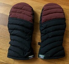 L.L.Bean Women’s Mittens Two Tone  L Winter Gloves Ski Duck Down Insulated picture
