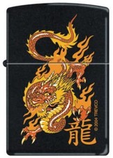 Zippo Lighter - Oriental Dragon Black Matte picture