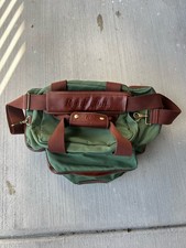 Vintage Remington Canvas And Leather Ammo Bag With Straps And Embellishing picture