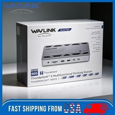 WAVLINK Intel Certified Thunderbolt 5 Dock MAX 140W PD 3x TB5 Downstream USB-C picture