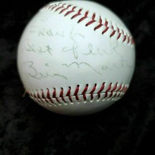 Billy Martin 77 WS Champ Yankees Signed J DeBeer Son Big Hit Baseball GA Letter picture