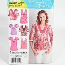 Simplicity 2891 Sewing Pattern Misses Tunic Top R5 14-22 Uncut Factory Folded picture