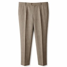 Vtg BACHRACH Murano 100% Wool Pleat-Front Cuff Hem Trouser Pant Sz 40 (36x34) picture