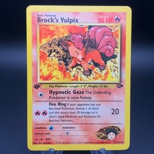 Pokemon Brock's Vulpix 37/132 - 1st Edition Gym Challenge NM Vintage 2000 WotC picture