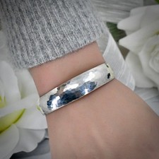Vintage James Avery Sterling Silver Tapered Cuff Bracelet 925 Early Mark 14mm picture