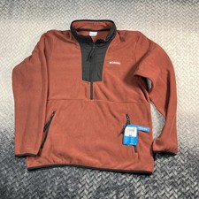 Columbia Men's Sequoia Grove Full Zip Fleece Jacket NWT Size LARGE Rust Red picture