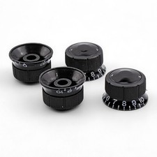 4 Pieces Genuine Ibanez Volume Tone Black Sure Grip III Speed Knob picture