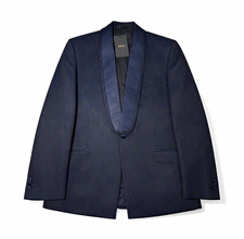 Gianni Versace Men’s Tuxedo Jacket 40R EU 50 Navy Satin Shawl Lapel NWT $2,925 picture